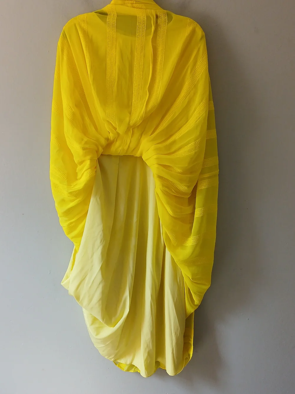 J.Crew Size 10 Midi in Bright Kiwi Yellow Embroidered Chiffon Short Sleeve Dress